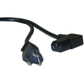 Power Cord, NEMA5/15P to Right Angle C13, UL, Black, 10'