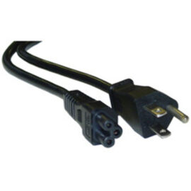 Notebook Power Cord, NEMA5/15P to C5 "Mickey-Mouse", 1'