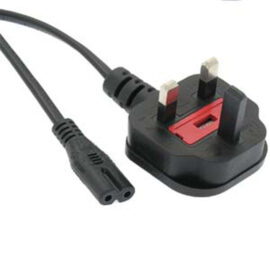 Notebook Power Cord, 2-prong "Figure-8" (C7) to UK, 6'..