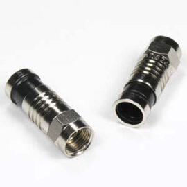 Connector, F-Type, RG59, Dual Shield, Compression, Black