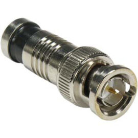 Connector, BNC, RG59, Compression, Black