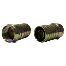 Connector, F-Type, RG6, Crimp, Quad Shield