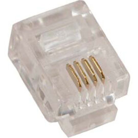 Connectors, RJ11, 6P4C, for Flat Stranded Wire (bag of 100)