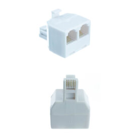 T-Adaptor, RJ11/12, 6P6C, 1 Plug to 2 Jacks
