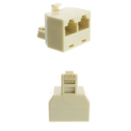 T-Adaptor, RJ45, 8P8C, 1 Plug to 2 Jacks..