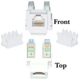 Keystone Jack, RJ12, 6P6C, 110 Style, White