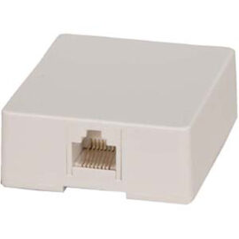 Surface Mount Box, RJ45, 8P8C, Single, White, Telephone Use Only