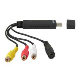 Adapter, USB 2.0 to Composite Video plus RCA Audio (red/white/yellow)