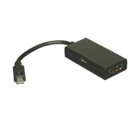 Adapter, Media Hot Link (MHL), Micro USB Male to HDMI Female, 6"