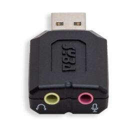 Adapter, USB "A" to (2) 3.5mm audio for headphones and microphone