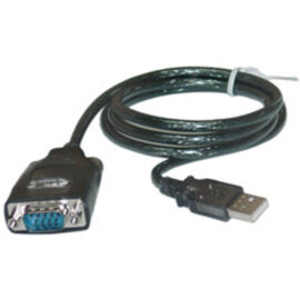 USB to Serial Adaptor, USB A Male / DB9 Male w/Hexnuts (Single Piece), 3 ft (Prolific 2303 chipset)