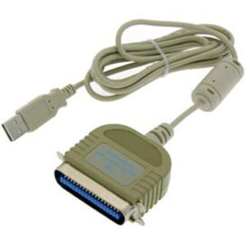 Cable, USB to parallel converter, USB A to Centronics 36, 6'