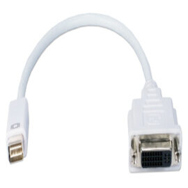 Adapter, Mini-DVI  Male / DVI Female, 8-inch