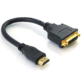 Adapter, HDMI A Male to  DVI 24+5 Female, 6"