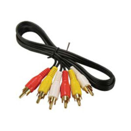 Cable, 3-RCA (Red/White/Yellow) M/M, 6'