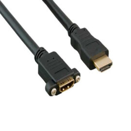 Cable, HDMI Male / Panel Mount HDMI Female, 1'