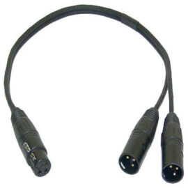 Cable, Splitter, XLR Female/(2)XLR Male,  Premium, 1.5'