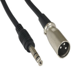 Cable, XLR Male to 1/4" Stereo Male, 1'