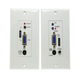 VGA + 3.5mm Audio over cat5E, up to 1000' (video only) at 1920x1440 resolution, Wall Plate Style