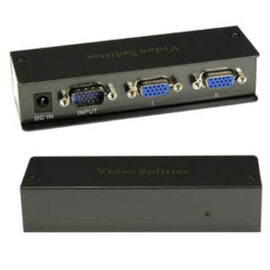VGA Multiplier, 1 PC to 2 Monitors, 250MHz, 2048x1536 Resolution