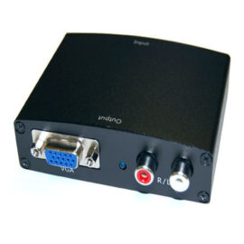 Converter Box, HDMI to VGA and RCA Stereo Audio