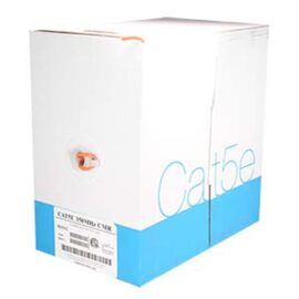 Cable, Bulk, CAT5E, UTP, Stranded, 24 AWG, PVC (CMR), Orange, 1000'