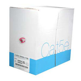 Cable, Bulk, CAT5E, UTP, Stranded, 24 AWG, PVC (CMR), Red, 1000'