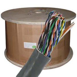Cable, Bulk, CAT5E, 25-Pair, UTP, Solid, 24 AWG, PVC (CMR), Gray, 1000'