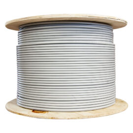 Cable, Bulk, CAT5E, Shielded (STP), Solid, 24 AWG, Plenum (CMP), Gray, 1000'