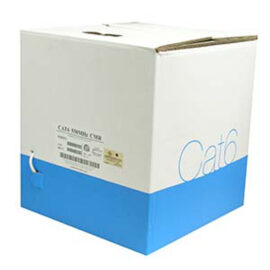 Cable, Bulk, CAT6, 550MHz, UTP, Solid, 23 AWG, PVC (CMR), White, 1000'