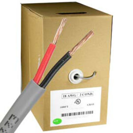 Cable, 18/2 Control, Unshielded, 7-Strand, PVC (CMR), Gray, 1000'