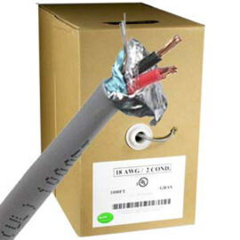Cable, 18/2 Control, Shielded, 7-Strand, PVC (CMR), Gray, 1000'