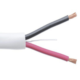 Speaker Wire, 12/2, 65 Strand, White, 500', Pull box