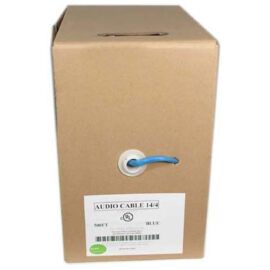 Speaker Wire, 14/4, 105 Strand, Blue, 500', Pull box