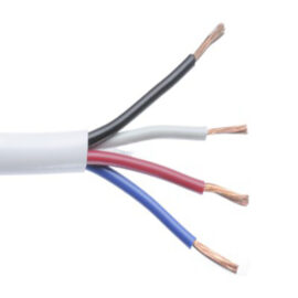 Speaker Wire, 14/4, 105 Strand, Direct Burial, UV Rated, White, 1000', ReelexII