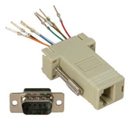 Adapter, DB9 Male/RJ45, Ivory