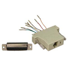 Adapter, DB25 Female/RJ45, Ivory
