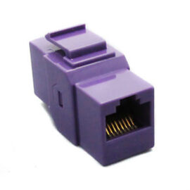 Coupler, RJ45, Cat5E, Keystone Style, F/F, Violet