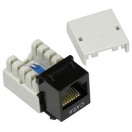 Keystone Jack, Cat6, 110 Style, Black
