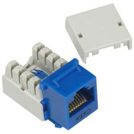 Keystone Jack, Cat6, 110 Style, Blue