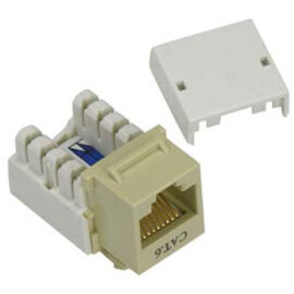 Keystone Jack, Cat6, 110 Style, Ivory