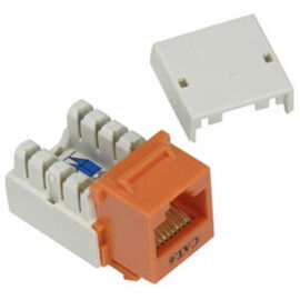 Keystone Jack, Cat6, 110 Style, Orange