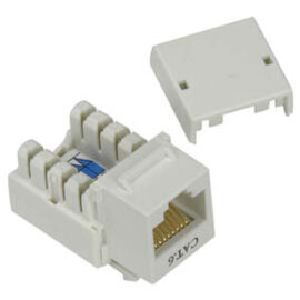 Keystone Jack, Cat6, 110 Style, White