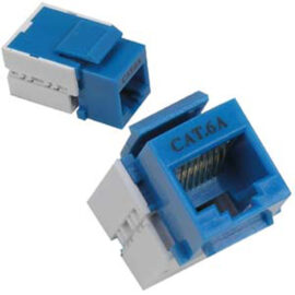 Keystone Jack, Cat6A, 110 Style, Blue