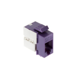 Keystone Jack, Cat6A, 110 Style, Violet