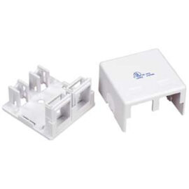 Surface Mount Box, Blank, Dual, White