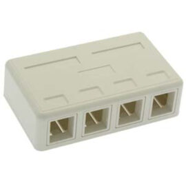Surface Mount Box, Blank, 4-port, White