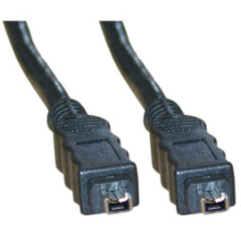 Cable, IEEE-1394, 4P/4P, firewire, black, 10'
