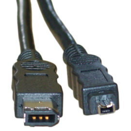 Cable, IEEE-1394, 6P/4P, firewire, black, 10'