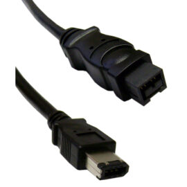 Cable, IEEE-1394, 6P/6P, firewire, black, 6'